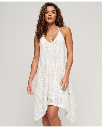 Superdry All Lace Midi Dress - White