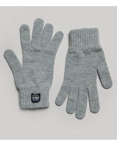 Superdry Klassieke Gebreide Handschoenen - Grijs