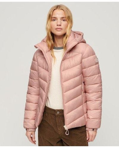 Superdry Hooded Fuji Padded Jacket - Pink
