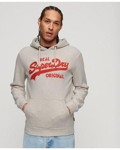 Superdry Vintage Logo Soda Pop Classic Logo Hoodie - Grijs