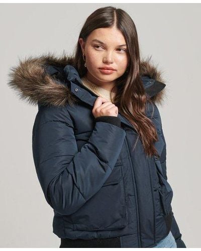 Superdry Everest Ella Bomberjack - Blauw