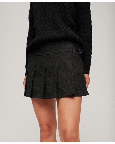 Superdry Mini-jupe Plissée à Taille Basse Taille: 38 - Noir