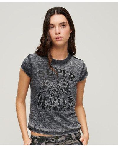 Superdry Retro Rocker Short Sleeve T Shirt - Black