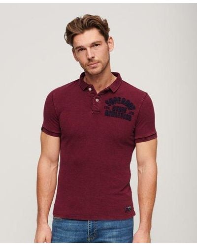 Superdry Vintage Athletic Polo Shirt - Red