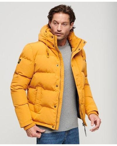 Superdry Fully Lined Everest Hooded Puffer Jacket - Orange
