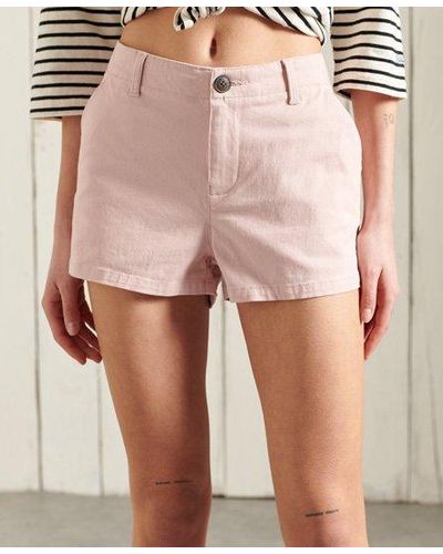 Superdry Chino Hot Shorts - Pink