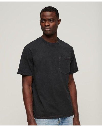 Superdry Contrast Stitch Pocket T-shirt - Black