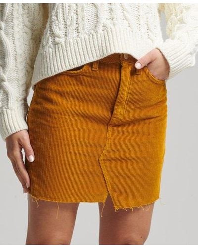 Superdry Denim Mini Skirt - Orange