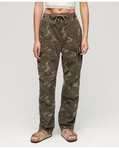 Superdry Low Rise Parachute Cargo Pants - Green
