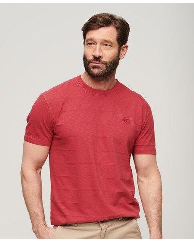 Superdry Organic Cotton Vintage Texture T-shirt - Red