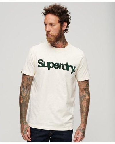 Superdry Klassiek T-shirt Met Core-logo - Naturel