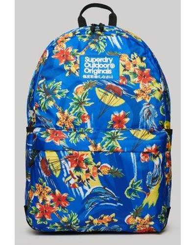 Superdry Ladies Classic Printed Montana Backpack - Blue