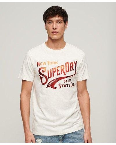 Superdry Metallic Workwear Graphic T-shirt - White