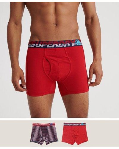 Superdry Speed Sport Boxer Double Pack - Red