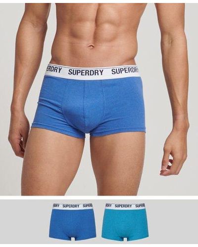 Superdry Organic Cotton Trunk Multi Double Pack - Blue