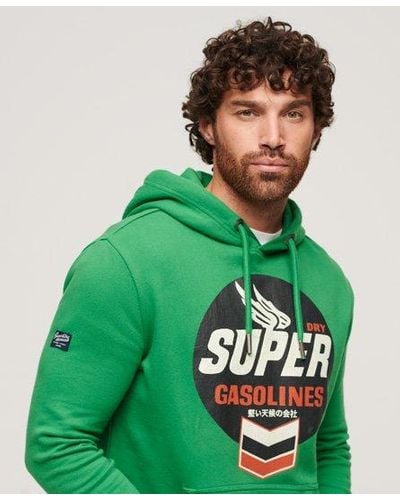 Superdry Sweat à capuche à logo et motif workwear - Vert