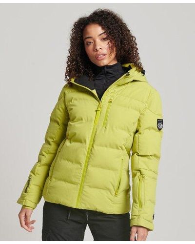Superdry Classic Embroidered Sport Motion Pro Puffer Jacket - Yellow