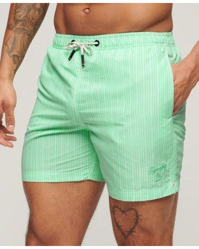Superdry Printed 15-inch Recycled Swim Shorts - Green