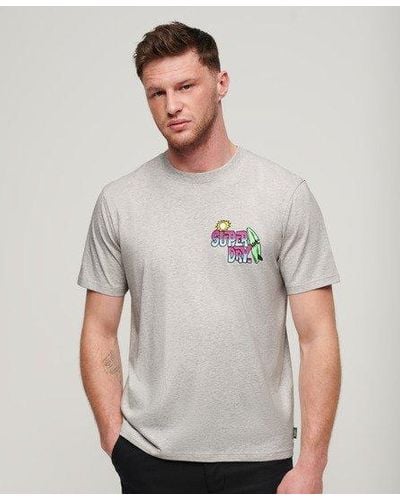Superdry Neon Travel Loose T-shirt - Gray