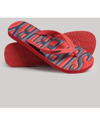 Superdry Vintage Flip Flops - Red