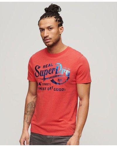 Superdry Metallic Workwear Graphic T-shirt - Red