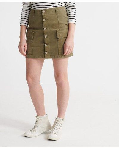 Superdry Alchemy Cargo Mini Skirt Jupe - Vert