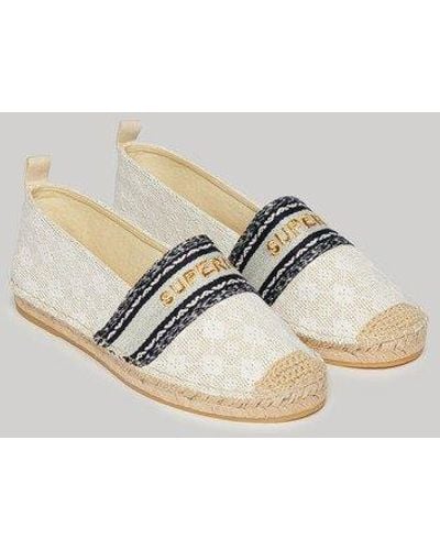 Superdry Canvas Espadrille Overlay Shoes - Metallic