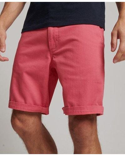 Superdry Officer Chino Shorts - Red