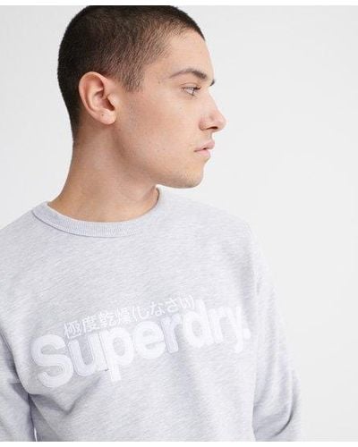 Superdry Core Logo Faux Suede Loopback Sweatshirt - Multicolor