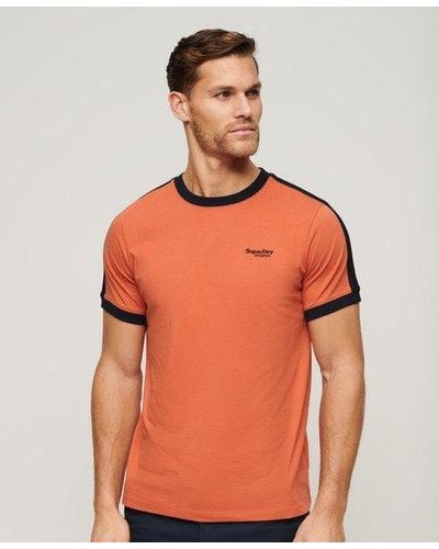 Superdry Essential Logo Retro T-shirt - Size: M - Orange