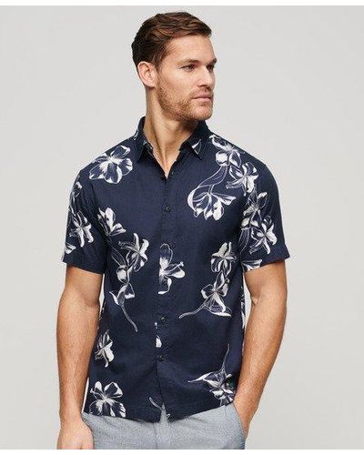 Superdry Hawaiian Overhemd Met Korte Mouwen - Blauw