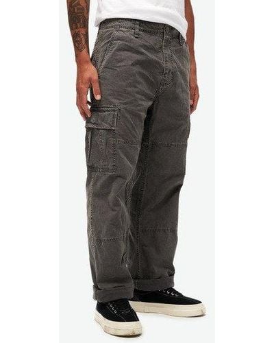 Superdry Organic Cotton baggy Cargo Trousers - Grey