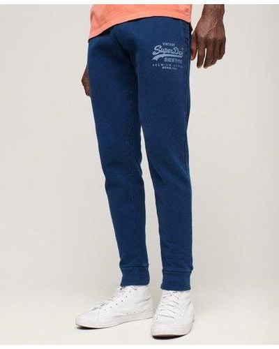 Superdry Pantalon de survêtement vintage logo heritage classique - Bleu