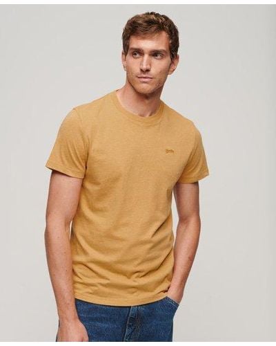 Superdry Organic Cotton Essential Small Logo T-shirt - Yellow