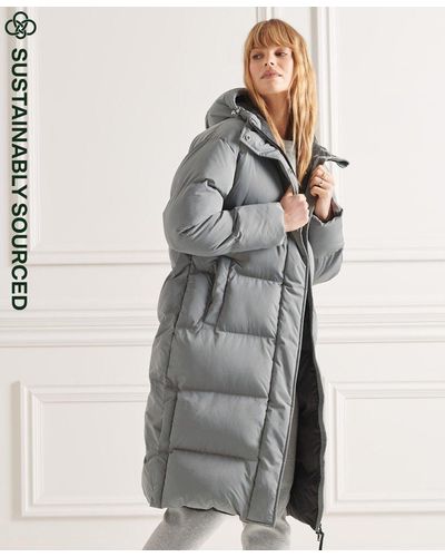 Gray Superdry Coats for Women | Lyst