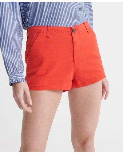 Superdry Chino Hot Shorts - Red