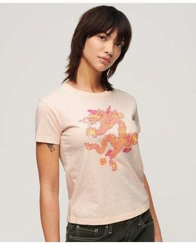 Superdry X Komodo Dragon Slim T-shirt - Natural