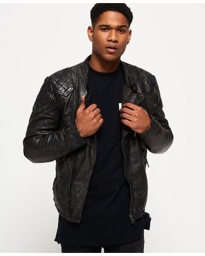 Superdry Leather jackets for Men | Online Sale up to 60% off | Lyst