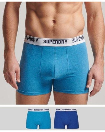 Superdry Duopak Boxershorts Van Biologisch Katoen - Blauw