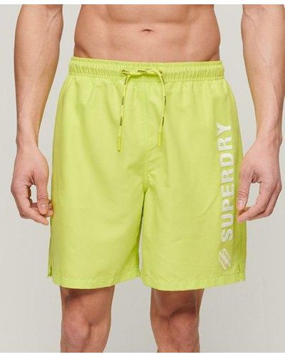 Superdry Applique 19 Inch Recycled Swim Shorts - Yellow