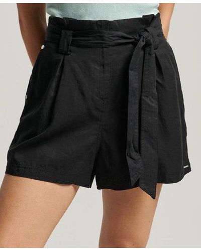 Superdry Desert Paperbag Shorts - Black