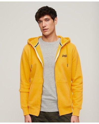 Superdry Ringspun Football Brazil Track Top, Springs Yellow at