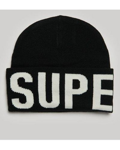 Superdry Mountain Knitted Hat - Black