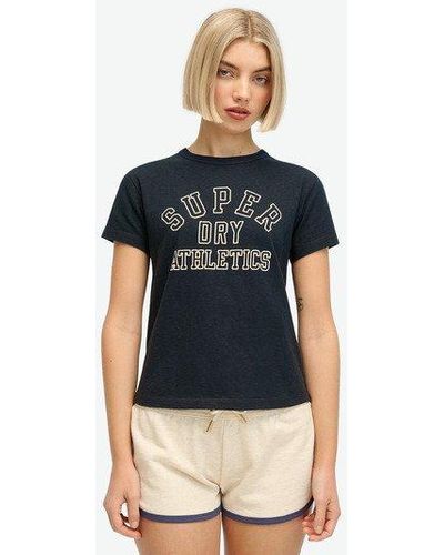 Superdry Athletic Essentials Graphic Fitted T-shirt - Blue