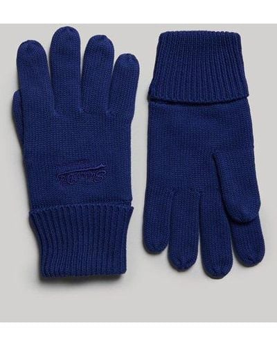 Superdry Effen Essential Handschoenen - Blauw
