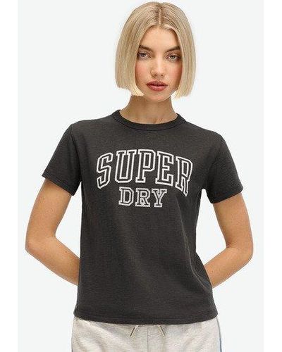 Superdry Athletic Essentials Graphic Fitted T-shirt - Black