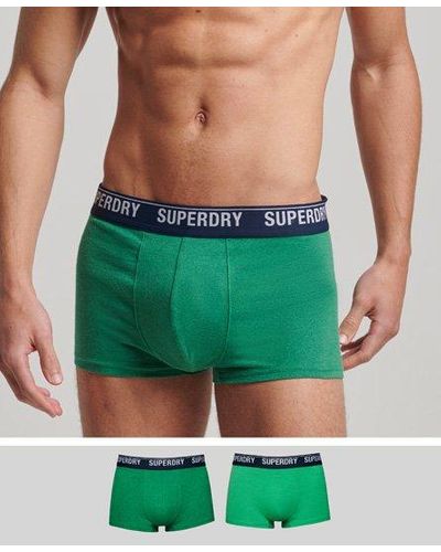 Superdry Organic Cotton Trunk Multi Double Pack - Green