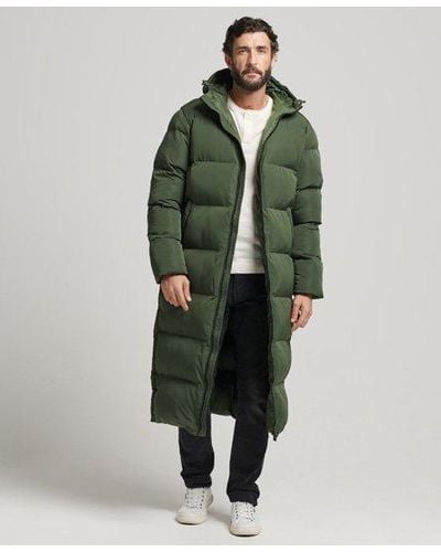 Superdry Extra Long Puffer Coat - Green