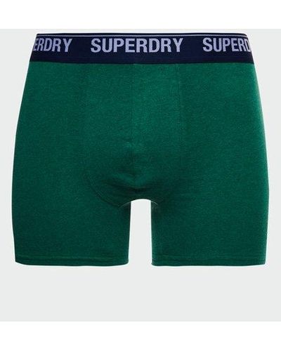 Superdry Organic Cotton Boxer Triple Pack - Green