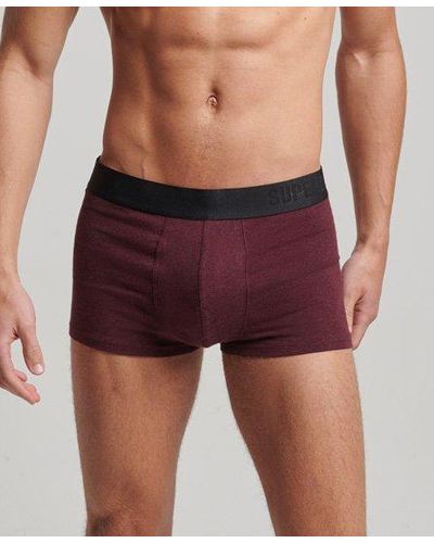 Superdry Organic Cotton Trunk Offset Double Pack - Red